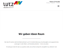 Tablet Screenshot of malerlutz.de